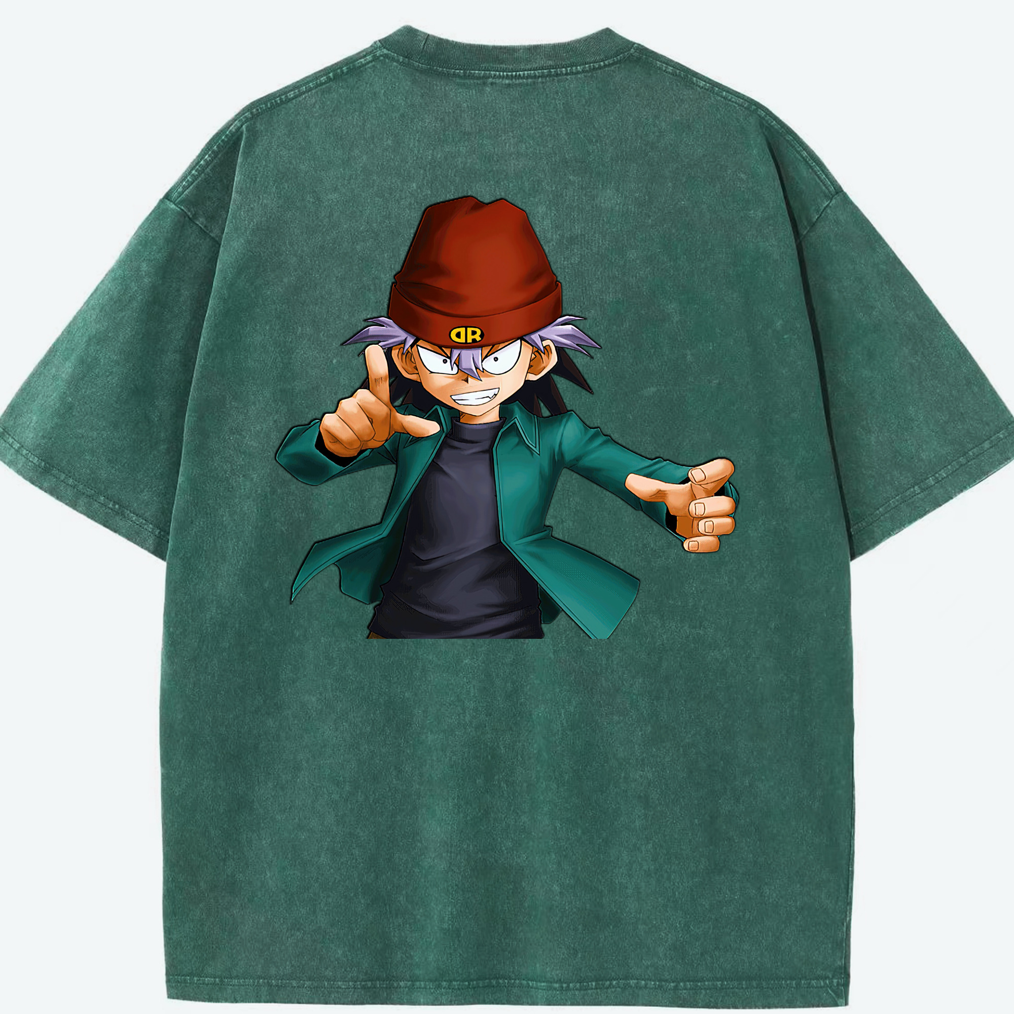 （画像用） 遊☆戯☆王 Yu-Gi-Oh! 綿100% ヴィンテージ風 半袖Tシャツ（背面プリント）